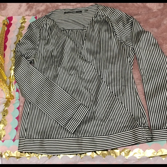 Guess Navy blue and white striped nautical blouse - Picture 3 of 6